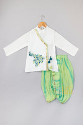 Boys Peacock Angarkha Kurta Dhoti Set